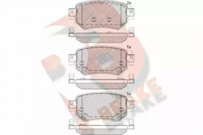 R BRAKE rb2263 -  Комплект тормозных колодок, дисковый тормоз